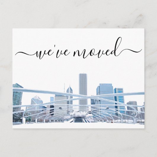 シカゴオフィス移転のお知らせはがき 案内ポストカード (正面)