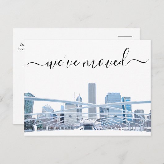 シカゴオフィス移転のお知らせポストカード 案内ポストカード (正面/裏面)