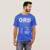 シカゴオヘア国際的エアポートORD Tシャツ (正面フル)