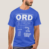 シカゴオヘア国際的エアポートORD Tシャツ (正面)