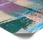 シカゴカラフルスカイライン抽象芸術アートのポスター ポスター (角)