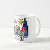 シカゴキッズスカイライン コーヒーマグカップ (正面右)
