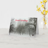 シカゴクリスマスカードシーズンズグリーティングホリデー カード (黄色い花)