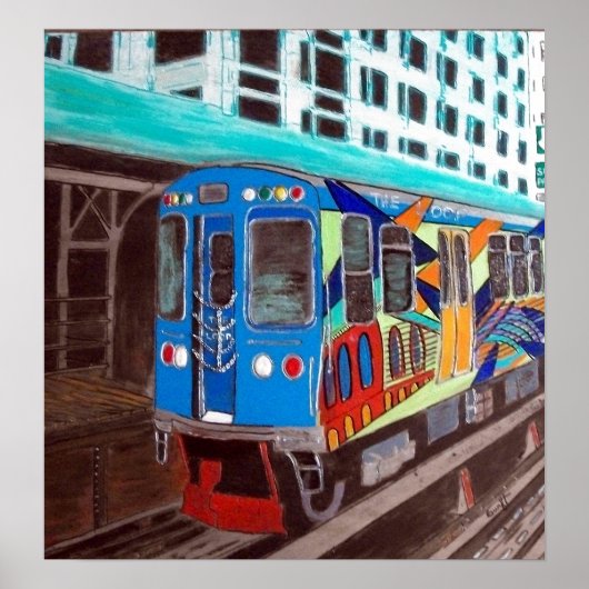 シカゴグラフィッティエルトレイン ポスター (正面)