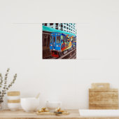 シカゴグラフィッティエルトレイン ポスター (キッチン)