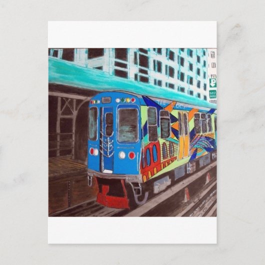 シカゴグラフィティエルトレイン ポストカード (正面)