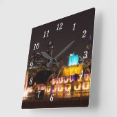 シカゴグラントパークウォールクロック スクエア壁時計 (傾斜)