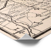 シカゴグランドトランクレイルウェイマップ， 1887 ポスター (角)