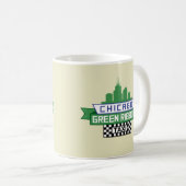 シカゴグリーンリボンタキシロゴ – ファンアート コーヒーマグカップ (正面右)