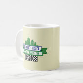 シカゴグリーンリボンタキシロゴ – ファンアート コーヒーマグカップ (正面左)