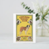シカゴケネルクラブドッグショーヴィンテージ広告 ポストカード (スタンド正面)