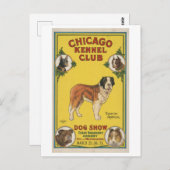 シカゴケネルクラブドッグショーヴィンテージ広告 ポストカード (正面/裏面)