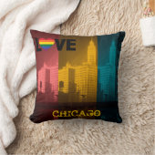 シカゴゲイプライド1930年代のWrigley建物写真 クッション (ブランケット)