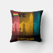 シカゴゲイプライド1930年代のWrigley建物写真 クッション (裏面)