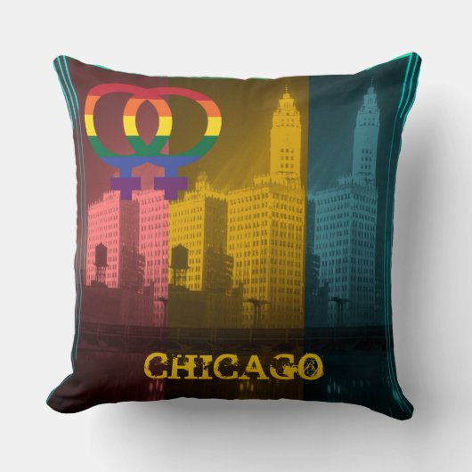 シカゴゲイレズビアンインタレストライグレーブレッグ1930年代 クッション (正面)