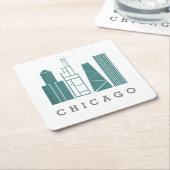 シカゴコースター スクエアペーパーコースター (アングル)