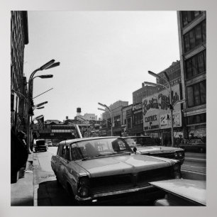 シカゴサウス州通り1967ヴィンテージ写真 ポスター