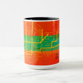 シカゴサブウェイマップ/トレインストップカラフルヴィンタグ マグカップ (中央)