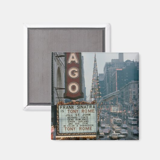 シカゴシアター1967クリスマスオン州通り マグネット (正面/裏面)