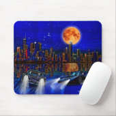 シカゴシティスカイラインと通りレーシングカー マウスパッド (マウス)