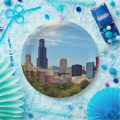 シカゴシティスカイライン写真 ペーパープレート (パーティー)