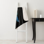 シカゴシティスカイライン水彩青と緑 シェルパブランケット (インサイチュ)