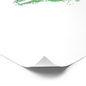 シカゴシティスカイライン水彩青と緑 フォトプリント (角)