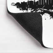 シカゴシティスカイライン水彩黒白 マウスパッド (コーナー)