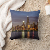 シカゴシティスケープ新着投稿 クッション (ブランケット)