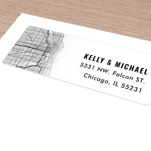 シカゴシティーの地図をテーマにした |戻り値のラベル ラベル