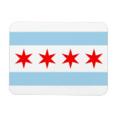 シカゴシティ国旗を掲げた愛国的なフレキシブル磁石 マグネット (横)