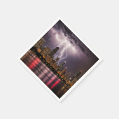 シカゴシティ超高層ビルズ稲妻 スタンダードカクテルナプキン (角)