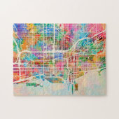 シカゴシティ通りの地図 ジグソーパズル (横)