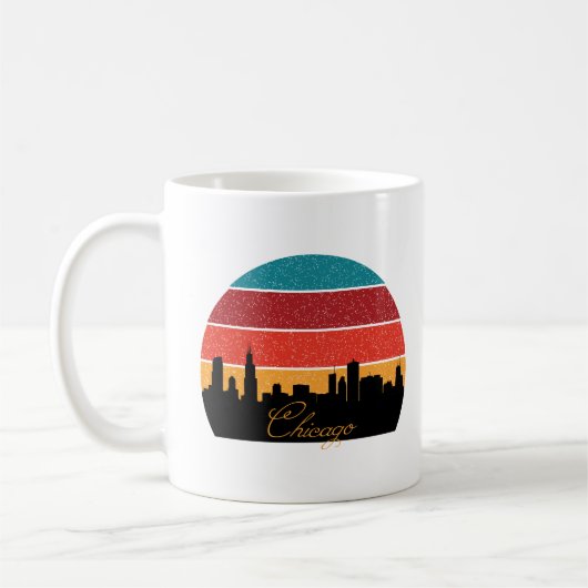 シカゴシルエット コーヒーマグカップ (左)