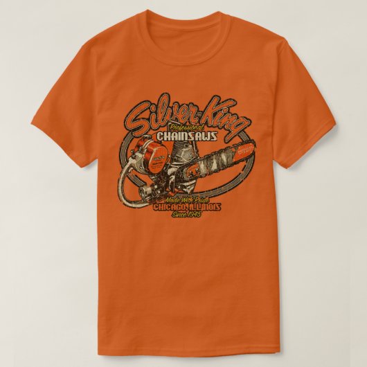 シカゴシルバーキングチェーンソー1945 Tシャツ (デザイン正面)