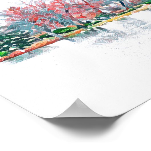 シカゴジャクソン結婚パークのウェルカムサイン ポスター (角)