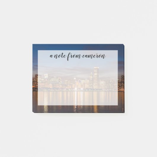 シカゴスカイラインアットナイト ポストイット (正面)