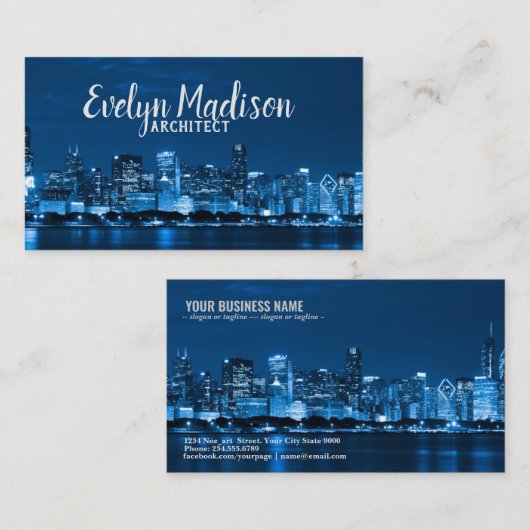 シカゴスカイラインアットナイト 名刺 (正面/裏面)