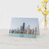 シカゴスカイラインウィズミシガン湖 カード (黄色い花)