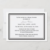 シカゴスカイラインエッチングフレーム#2 Hブライダルシャワー 招待状 (裏面)