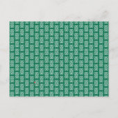 シカゴスカイライングリーンとパステル結婚ズ インビテーションポストカード (裏面)