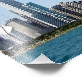 シカゴスカイラインシティスケープ撮影プリント フォトプリント            (角)