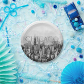 シカゴスカイラインスケッチ ペーパープレート (パーティー)