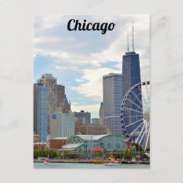 シカゴスカイラインネイビーピア&ハンコック ポストカード