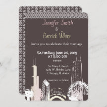 シカゴスカイラインネービーブルーレエレガントース