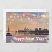 シカゴスカイラインハッピーニューイヤー葉書 シーズンカード (正面/裏面)