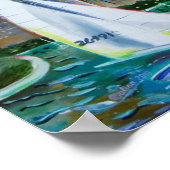 シカゴスカイラインバイミシガン湖 ポスター (角)