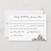 シカゴスカイラインフラットサンキューカード