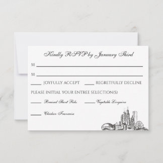 シカゴスカイラインフラットサンキューカード 出欠カード