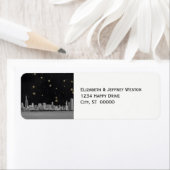 シカゴスカイラインブラック金ゴールドスター ラベル (インサイチュ)